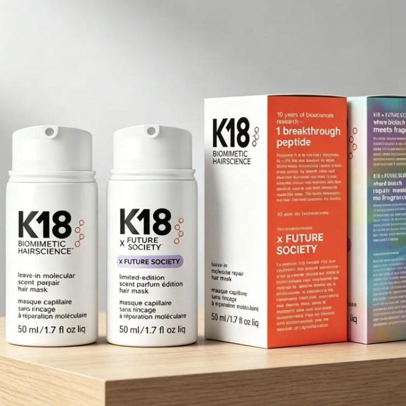 Hair Care K18 - 新発売のK18 50ml/150ml、洗い流さない分子修復ヘアマスク。深層コンディショニング、ケラチン配合で、髪を柔らかくし、なめらかに整え、健康的な髪へと導きます。