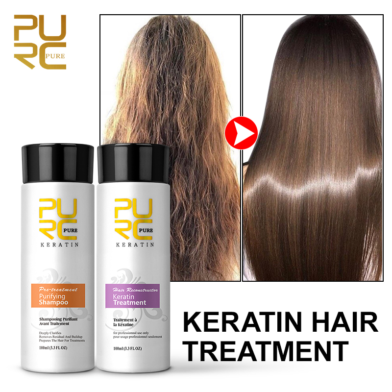 Hair Care Organic - PURC ブラジル産ケラチンヘアトリートメント カーリーダメージヘア用 ストレートニング スムージング スカルプトリートメント
