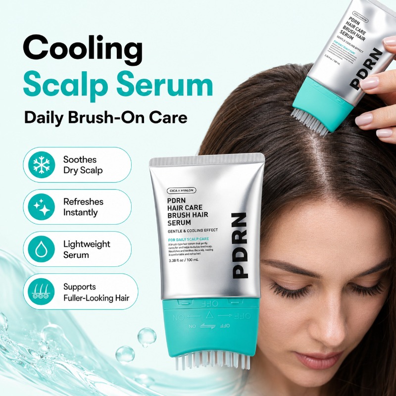 Hair Care Korean Products - PDRN スカルプ強化ヘアセラム 100ml – 軽量の洗い流さないエッセンスで、髪の根元を栄養し、頭皮を落ち着かせ、より健康的な髪へと導きます。