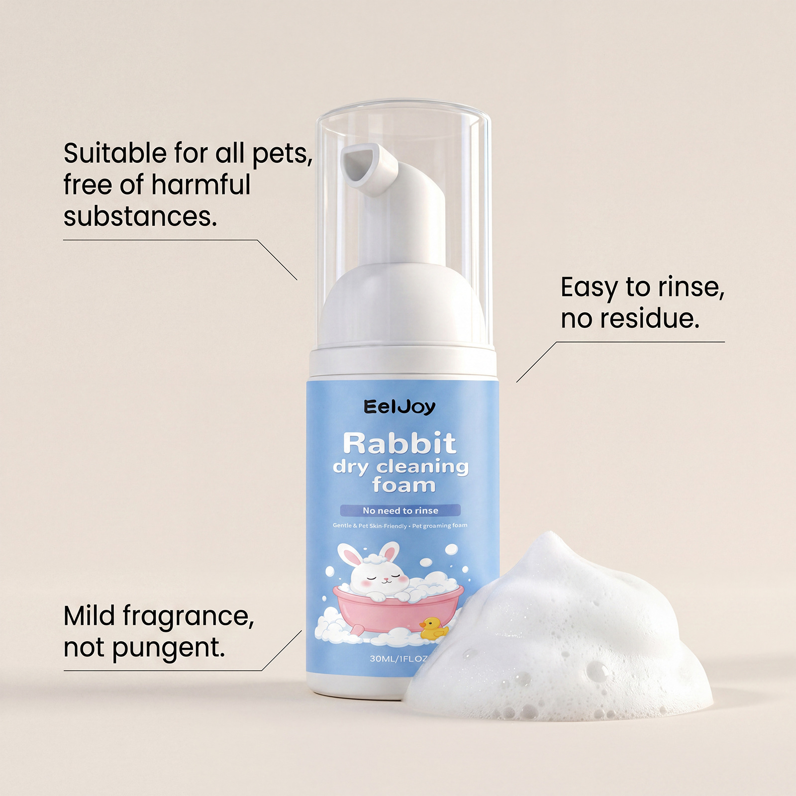 天然成分配合のペット用洗浄ムース、ディープモイスチャーヘアケ - Hair Care Natural Ingredients のレビューと価格